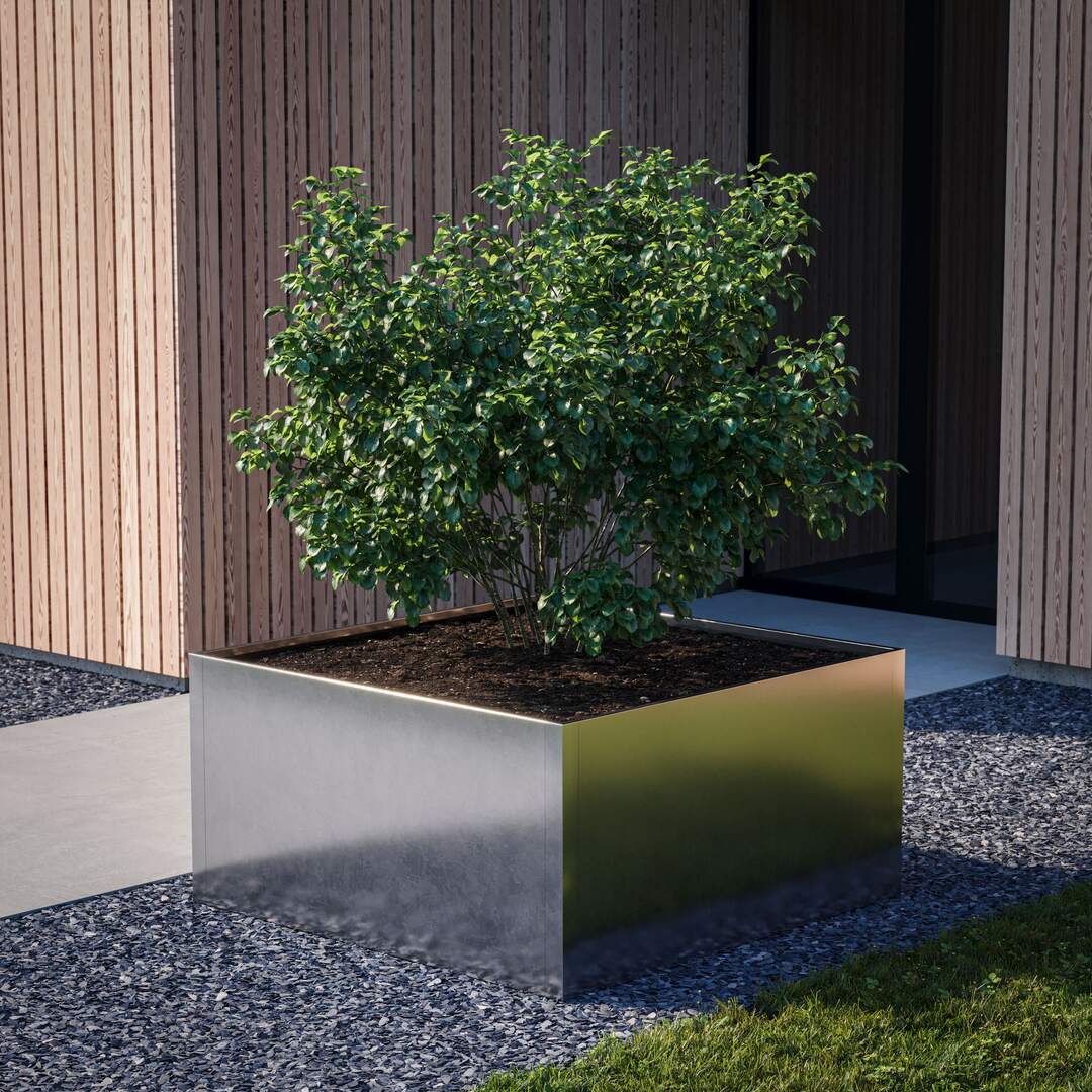 Modulopbyggede - Kvadratisk højbede galvaniseret stål