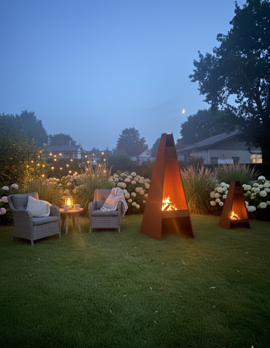 Terrassepejs i corten stål - Lille