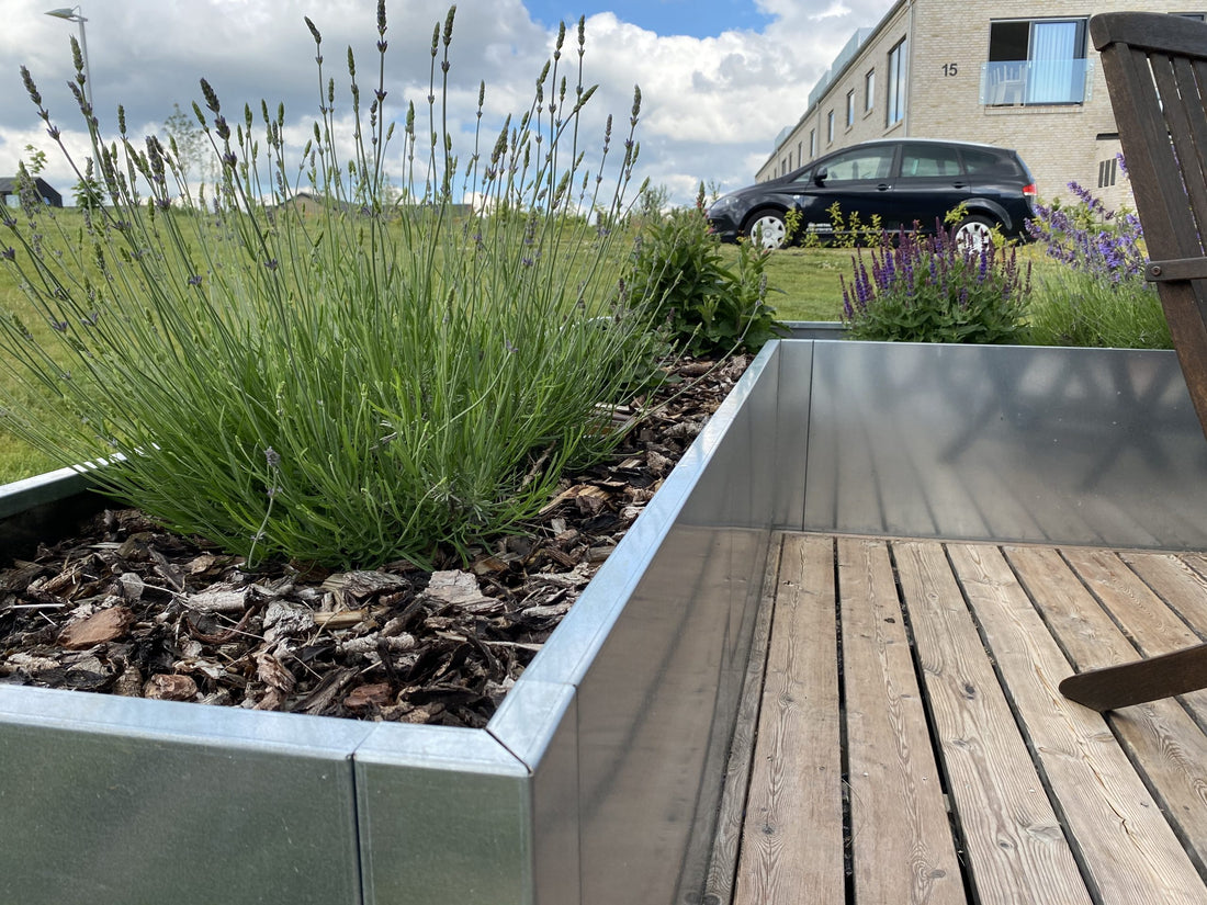 Modulopbyggede - L-formet højbede galvaniseret stål