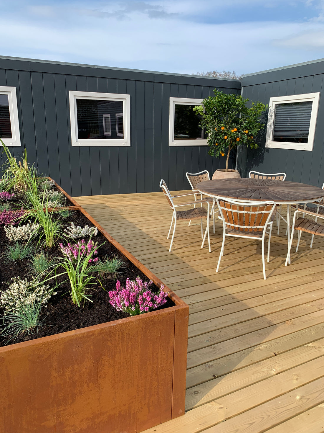 Modulopbyggede specialmål: Højbede uden bund - Corten stål