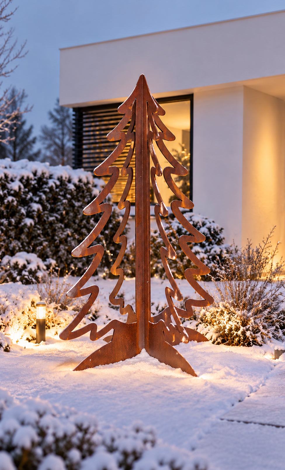 Juletræ på 200 cm. i cortenstål